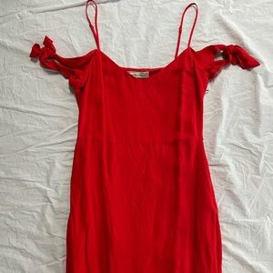 Sexy Red Reformation Style Dress